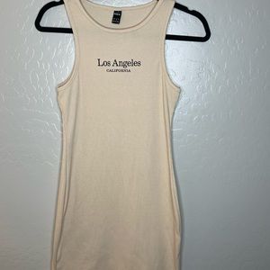 SHEIN Los Angeles California Cream Colored Dress